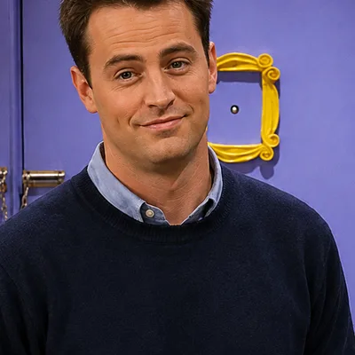 Chandler Bing — AI-generated illustration of the character — not a photo of Matthew Perry