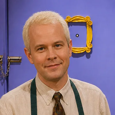 Gunther — AI-generated illustration of the character — not a photo of James Michael Tyler